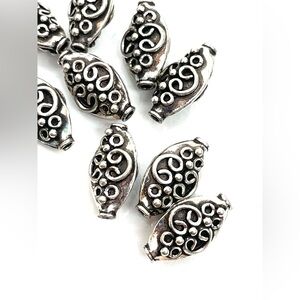 Sterling Bali Scrollwork Bead Pair of 2 beads